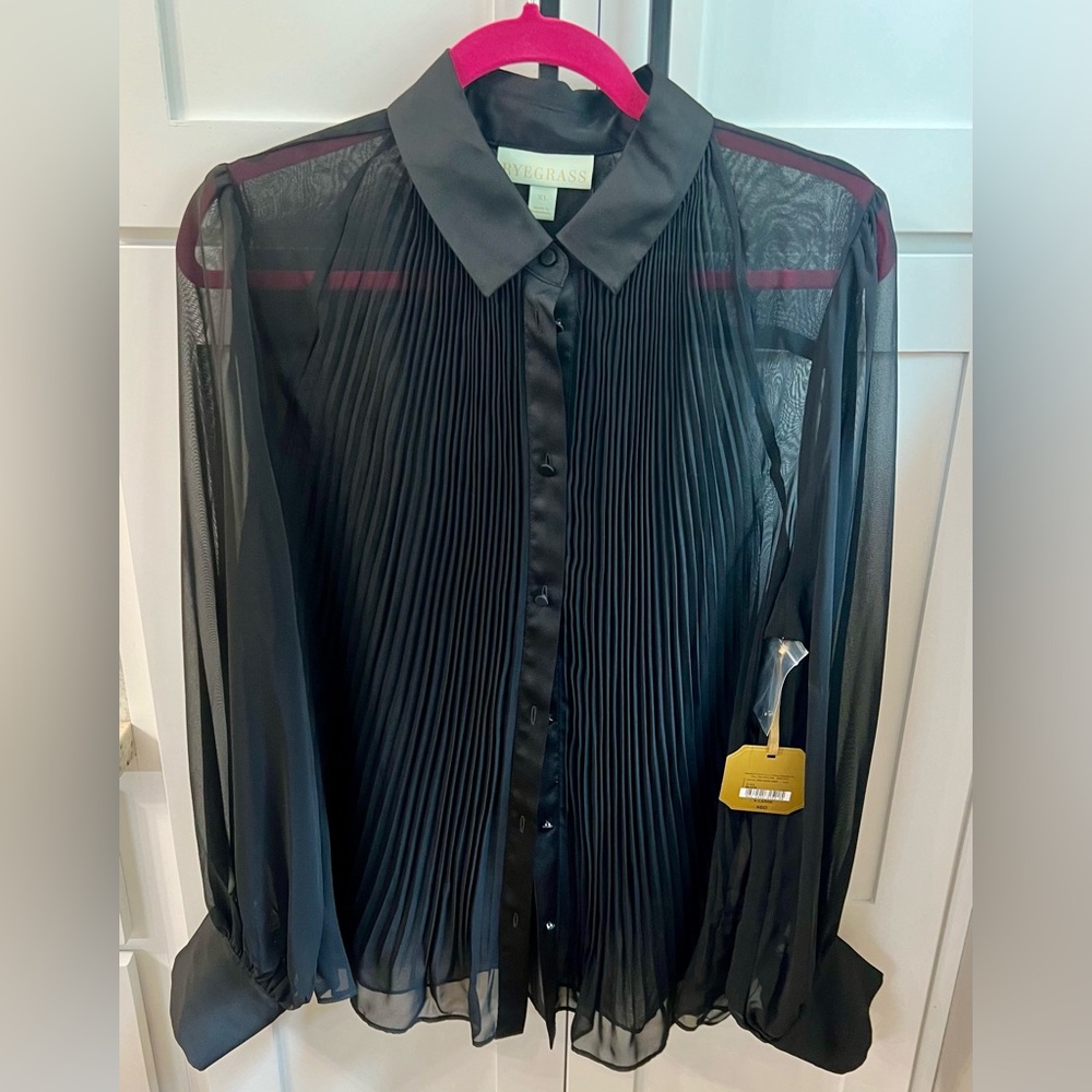 Black Sheer Blouse - NWT